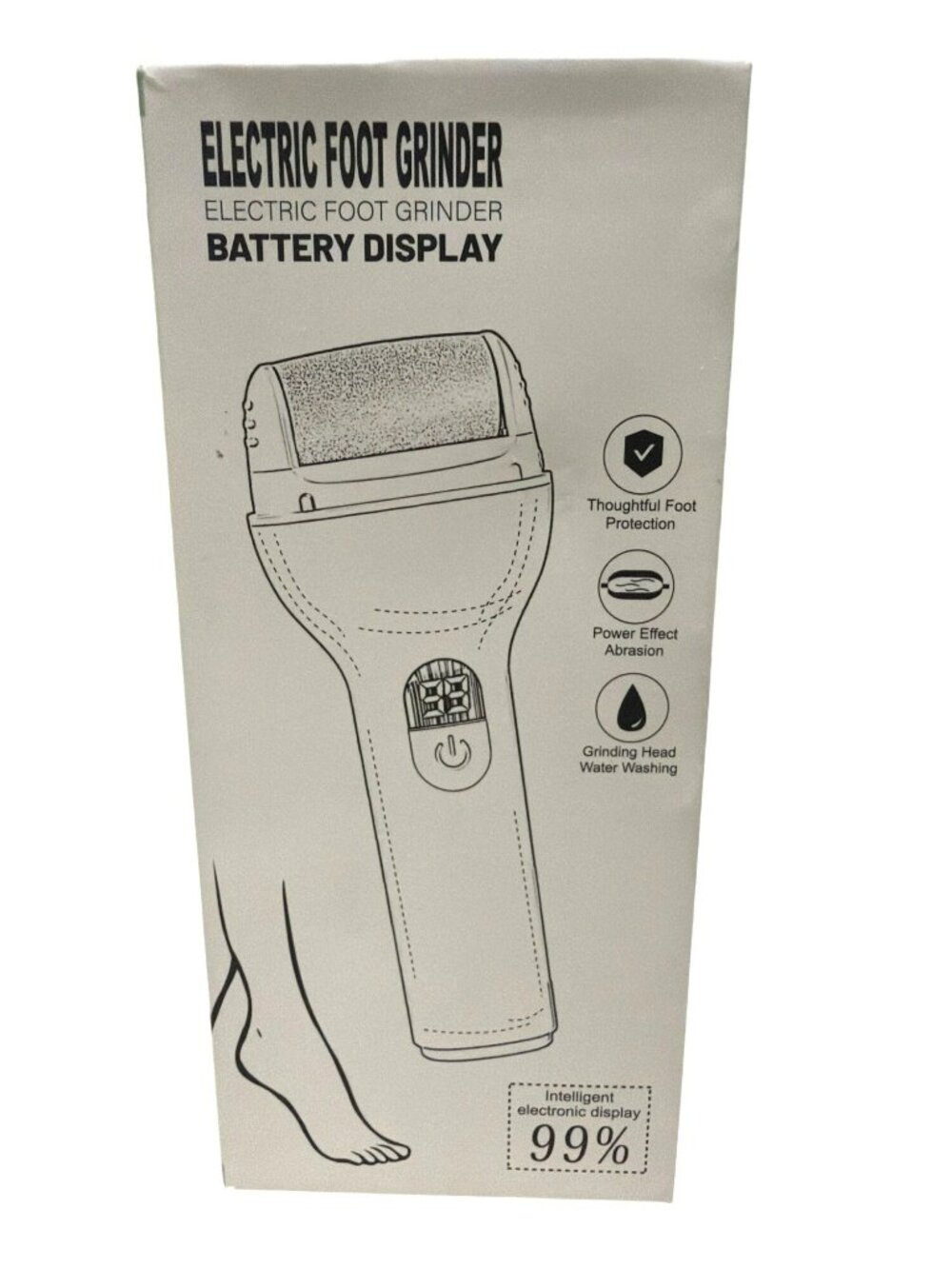 Electric Foot Grinder With Intelligent Battery Display & Water-Washable Grinding